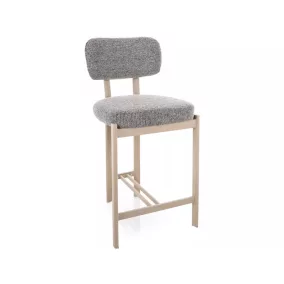 Misaki H-2 Bárszék Szürke Textil Kaszmir Fém Vázzal