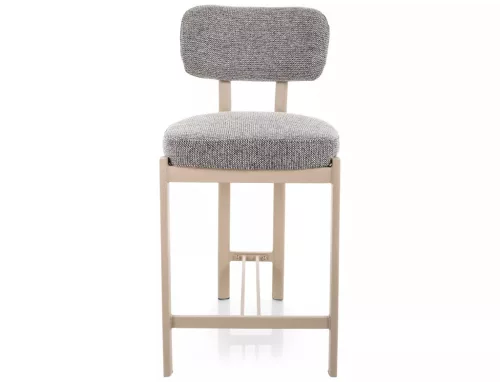 Misaki H-2 Bárszék Szürke Textil Kaszmir Fém Vázzal