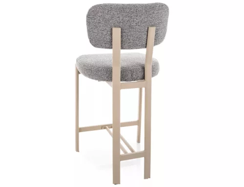 Misaki H-2 Bárszék Szürke Textil Kaszmir Fém Vázzal