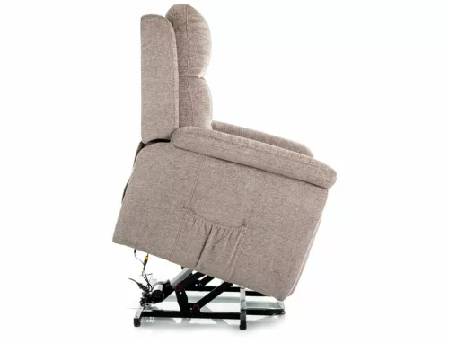 Morgan Raven elektromos felállás segítő relax fotel Raven szövet sötét bézs
