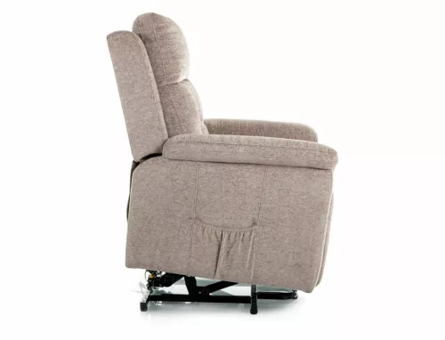 Morgan Raven elektromos felállás segítő relax fotel Raven szövet sötét bézs