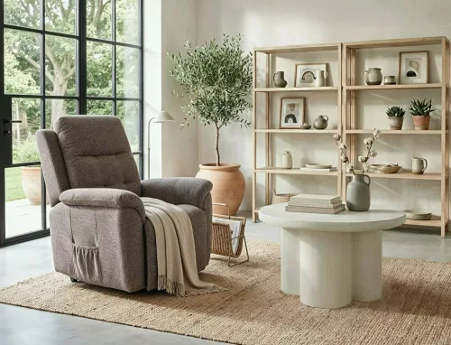 Morgan Raven Elektromos Felállás Segítő Relax Fotel Szürke Raven Szövettel