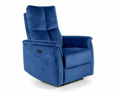 Neptun M Elektromos Masszázsfotel Bársony Tengerészkék Relax