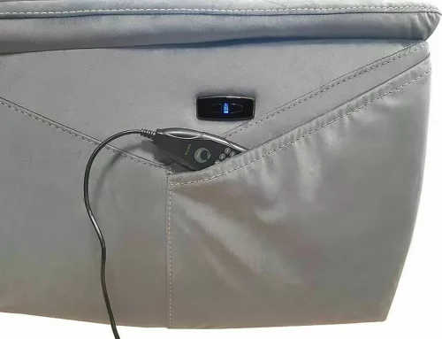 Neptun M Velvet Elektromos Masszázsfotel Világosszürke Bársony Kárpitozással