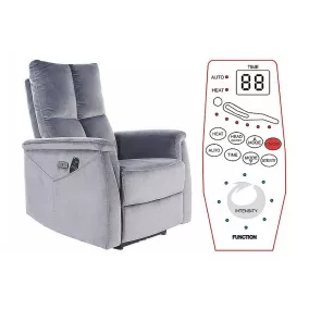 Neptun M Elektromos Masszázsfotel Bársony Szürke Relax