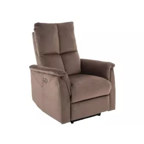 Neptun Velvet Elektromos Relax Fotel Cappuccino Bársony