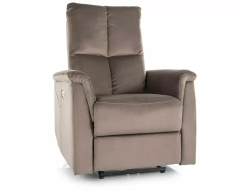 Neptun Velvet Elektromos Relax Fotel Cappuccino Bársony