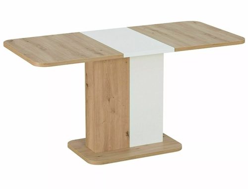 Next Kihúzható Étkezőasztal Artisan Tölgy-Fehér Matt Laminált
