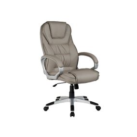 Q-031 Ergonomikus Műbőr Forgószék Szürke TILT