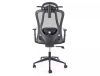Q-080 Ergonomikus Hálós Forgószék Fejtámlával Fekete