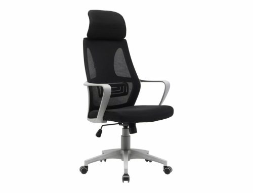 Q-095 Ergonomikus Hálós Forgószék Fejtámlával Fekete OBRQ095CSZ