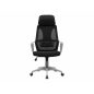 Q-095 Ergonomikus Hálós Forgószék Fejtámlával Fekete OBRQ095CSZ