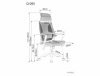 Q-095 Ergonomikus Hálós Forgószék Fejtámlával Fekete OBRQ095C