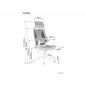 Q-095 Ergonomikus Hálós Forgószék Fejtámlával Fekete OBRQ095C