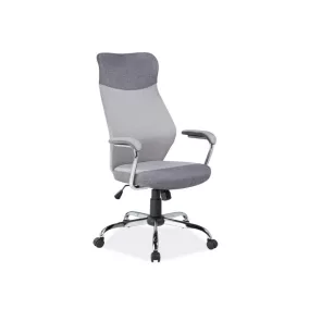 Q-319 Ergonomikus Szövet Forgószék Szürke Króm TILT