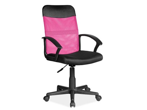 Q-702 Hálós Forgószék Fekete-Rózsaszín Ergonomikus Irodai Szék