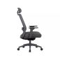 Q-718H Ergonomikus Hálós Forgószék Szürke Fejtámlával