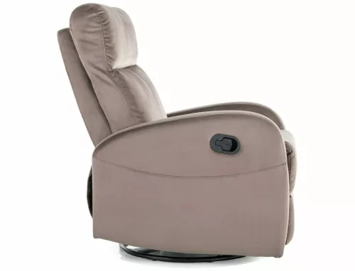 Olimp Velvet Kényelmi Fotel Bársony Cappuccino Forgatható Relax