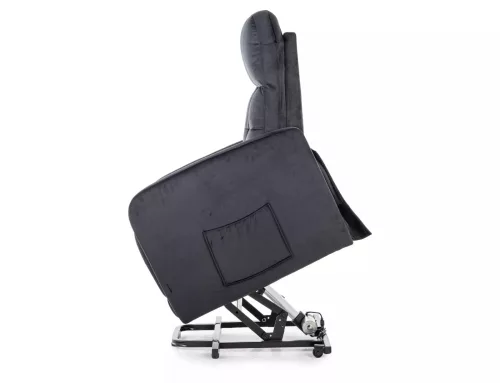 Otus II Elektromos Relax Fotel Bársony Fekete