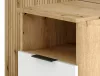 Modern P-013 Előszoba Szekrény Laminált Tölgy-Fehér Tükörrel