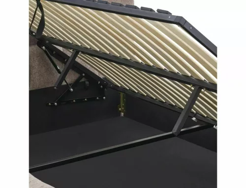 Parma Raven ágy tárolóval 140x200 cm sötét bézs