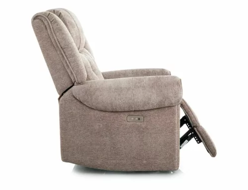 Parys Raven elektromos relax fotel Raven szövet sötét bézs USB porttal