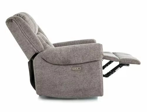 Parys Raven elektromos relax fotel szürke Raven szövettel USB porttal