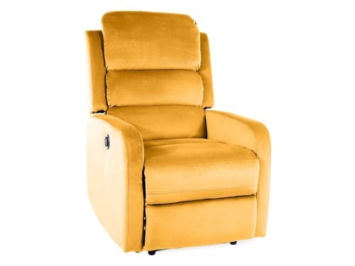 Pegaz Elektromos Bársony Relax Fotel Curry Sárga