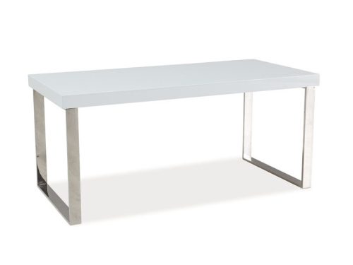 Rosa Modern MDF Fehér Króm Dohányzóasztal