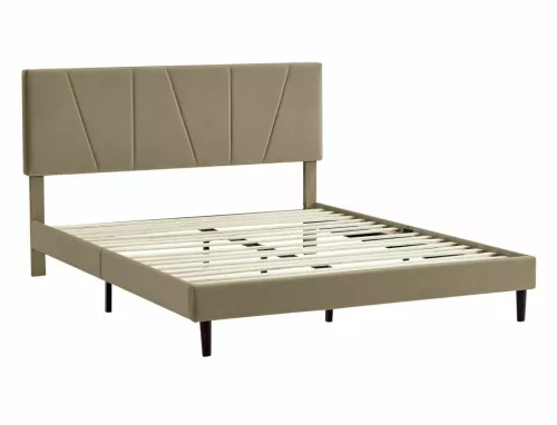 Savana Velvet Bézs Bársony Franciaágy Állítható Fejtámlával SAVANAV120BE