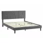   Savana Velvet Bársony Ágy Szürke 120x200 Geometrikus Fejtámlával