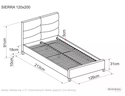 Sierra Velvet Bézs Bársony Kárpitozott Tölgyfa Ágy 120x200
