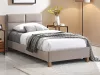 Sierra Velvet Bézs Tölgy Kárpitozott Ágy 90x200