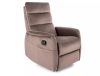 Solon M Velvet Masszázs Relax Fotel Bársony Cappuccino