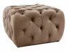 Sophia Elegance Négyzetes Bársony Puff Sötétbézs Chesterfield