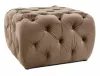 Sophia Elegance Négyzetes Bársony Puff Sötétbézs Chesterfield