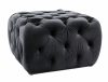 Sophia Elegance Négyzetes Bársony Puff Fekete Chesterfield