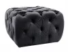 Sophia Elegance Négyzetes Bársony Puff Fekete Chesterfield