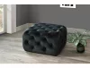 Sophia Elegance Négyzetes Bársony Puff Fekete Chesterfield