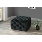 Sophia Elegance Négyzetes Bársony Puff Fekete Chesterfield