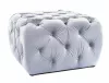 Sophia Elegance Négyzetes Bársony Puff Világosszürke Chesterfield