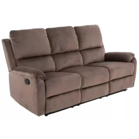   Spencer Relax Háromszemélyes Kinyitható Bársony Kanapé Cappuccino