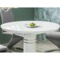 Stratos Premium Bővíthető Üveglapos Étkezőasztal Fehér 120/160 cm