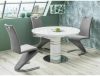 Stratos Premium Bővíthető Üveglapos Étkezőasztal Fehér 120/160 cm