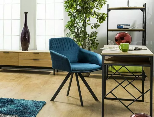 Tablo Modern Tölgy Íróasztal Fém Vázzal
