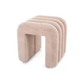 Tica Modern Szövet Puff Sötét Bézs