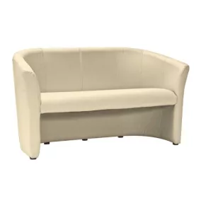 TM-3 Elegáns Műbőr Háromszemélyes Krém Kanapé