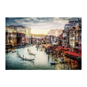 Velence Panoráma Edzett Üvegkép 120x80 cm