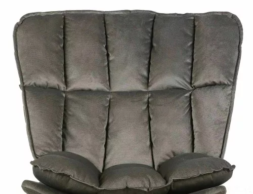 Vesta Velvet Forgó Fotel Szürke Bársony Fém Kényelmes