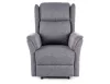 Zeus Kinyitható Relaxációs Fotel Szürke Szövet Fekete Fém Vázzal